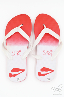 Strandpapucs Sun Shine, piros 39