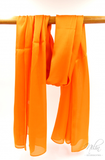 Egyszínű selyem stóla, narancssárga