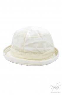 Női puha kalap, sapka, tükörbársony, fehér