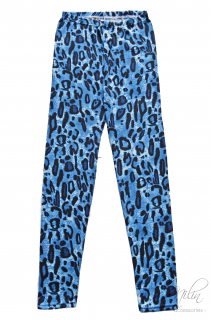 Leggings leopárd mintás, kék S-M