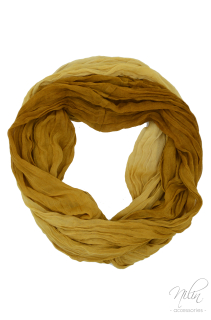 Körsál gyűrt, színátmenetes, camel