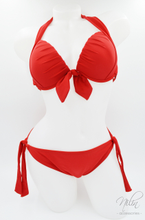 Bikini nyakbakötős, piros XL