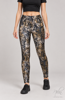 Leggings kígyó mintás, arany-ezüst S-M Leggings kígyó mintás, arany-ezüst S-M